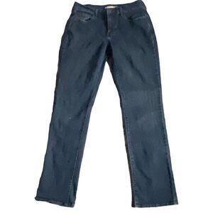 Levi Strauss & Co Womens 505 Straight Denim Jeans-Dark Wash Blue-Size 6-GUC